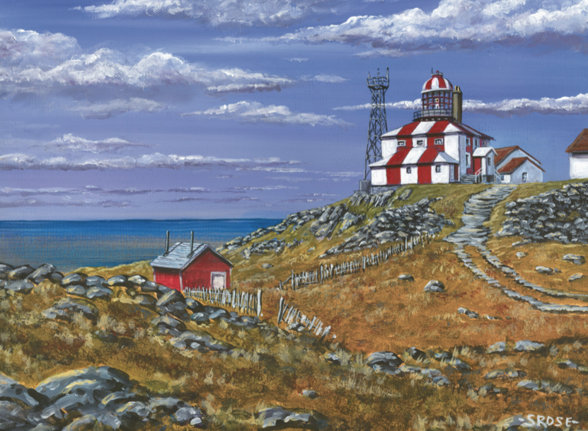 Bonavista Lighthouse, Newfoundland (acrylic painting)