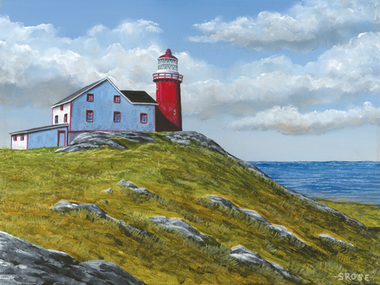 Ferryland Lighthouse, Newfoundland (acrylic painting)