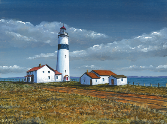 Point Amour Lighthouse, Labrador (acrylic painting)