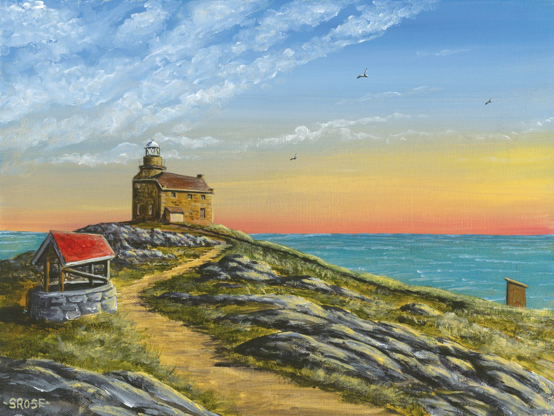 Rose Blanche Lighthouse, Newfoundland (acrylic painting)