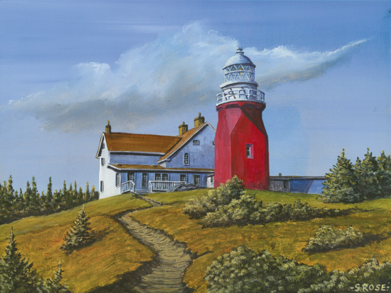 Twillingate Lighthouse, Newfoundland (acrylic painting)