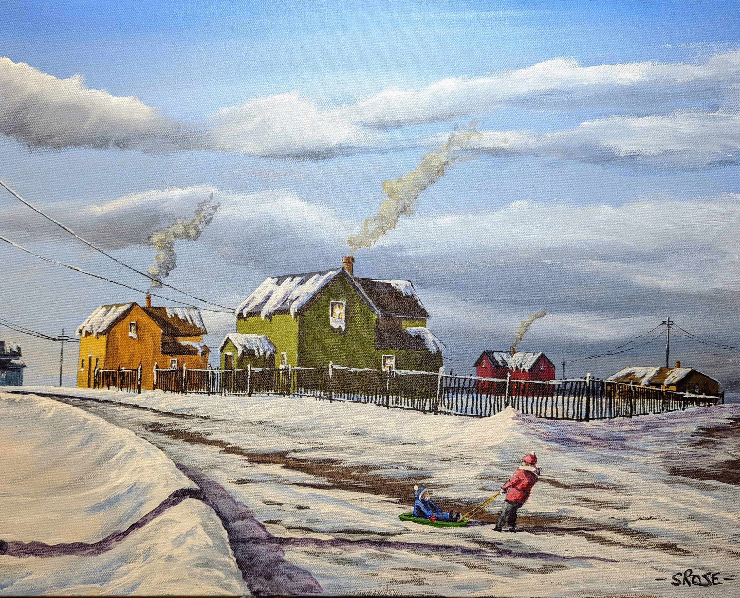 Winter Stroll, Bell Island, Newfoundland (11 x 14 good inch print)